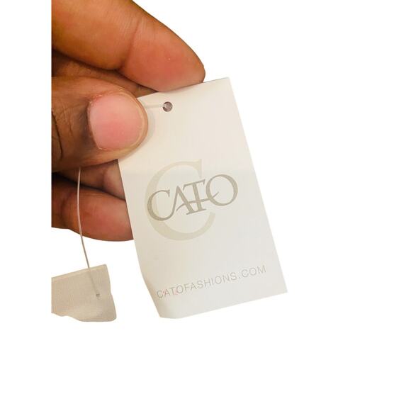 NWT Cato Plaid Flutter Long Sleeve Mock Neck Blouse Top Red Holiday 14-16 - Picture 3 of 6